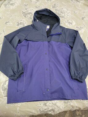 Columbia PVC Hooded Rain Jacket Size Medium Like New